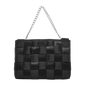 Black Patty Woven Chain Bag